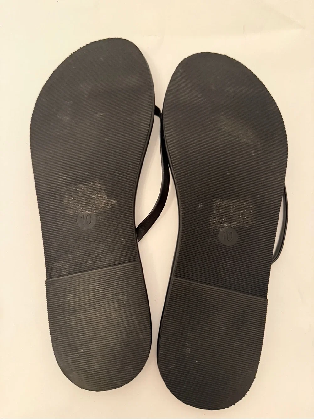 Shade & Shore Black Slim Strap Flip Flops